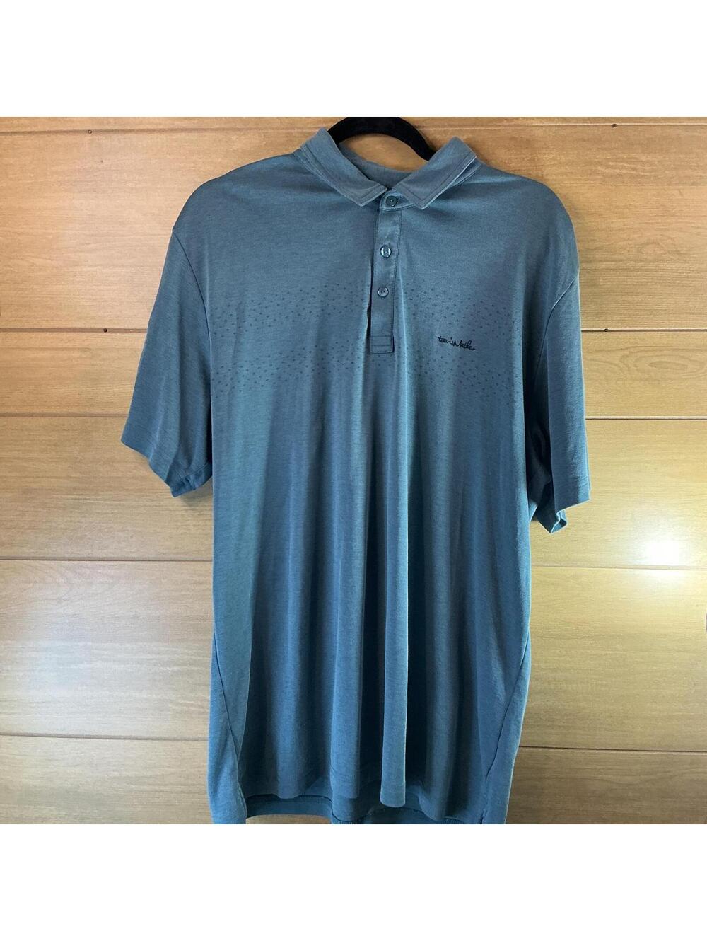 TravisMathew Men XL Polo Shirt Blue/green Short Sleeve Golf